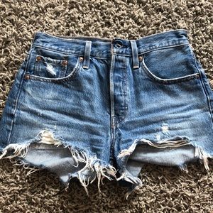 LEVI 501 HIGH WAISTED SHORTS